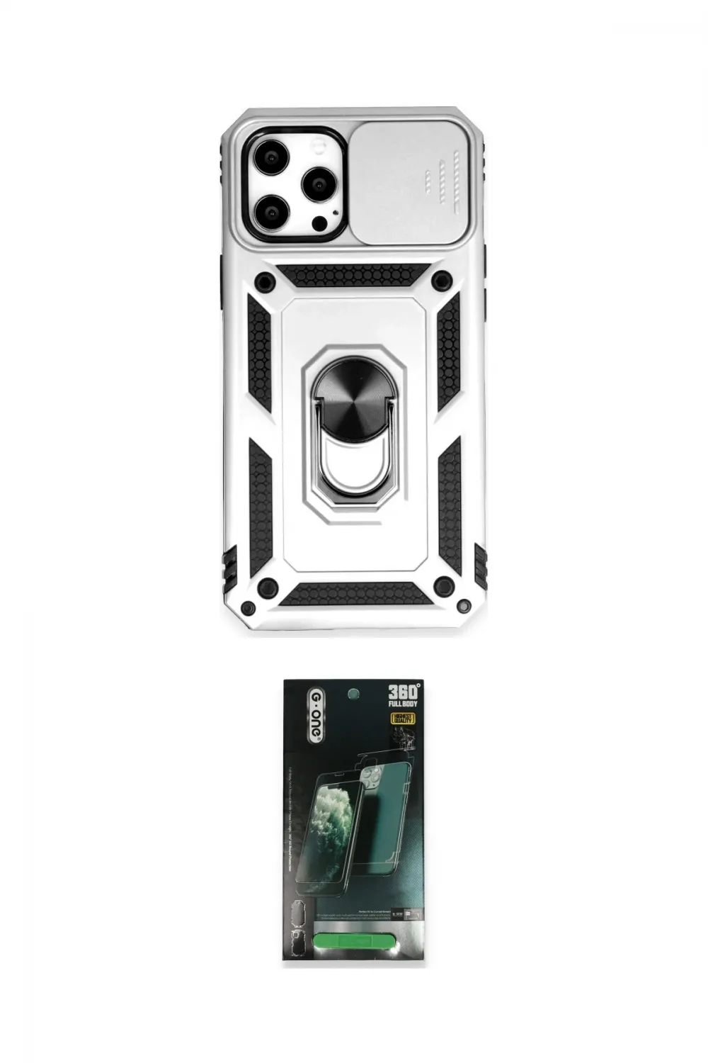 ieg™ iPhone 12 Pro Max Kılıf Ahenk Klasik - Siyah 360 Mat Full Body Arka Koruyucu