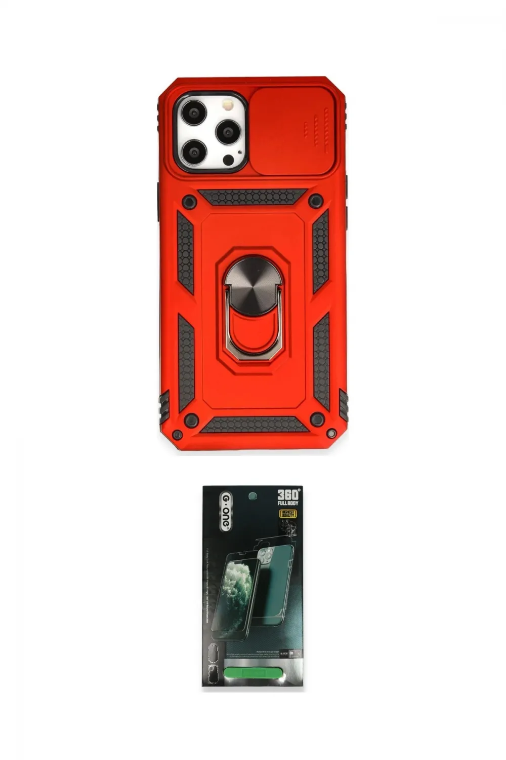 ieg™ iPhone 12 Pro Max Kılıf Ahenk Klasik - Siyah 360 Mat Full Body Arka Koruyucu