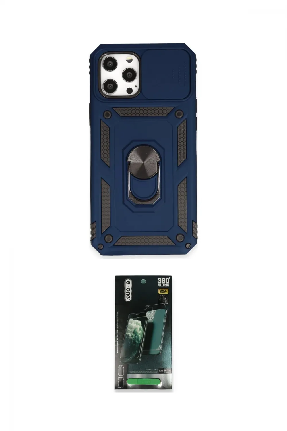 ieg™ iPhone 12 Pro Max Kılıf Ahenk Klasik - Siyah 360 Mat Full Body Arka Koruyucu
