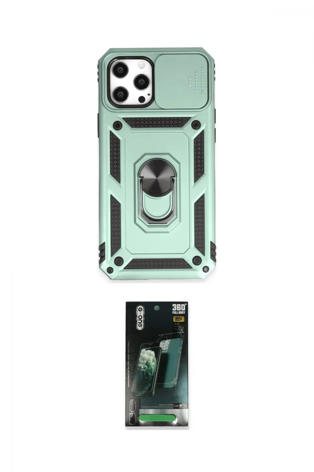 ieg™ iPhone 12 Pro Max Kılıf Ahenk Klasik - Siyah 360 Mat Full Body Arka Koruyucu