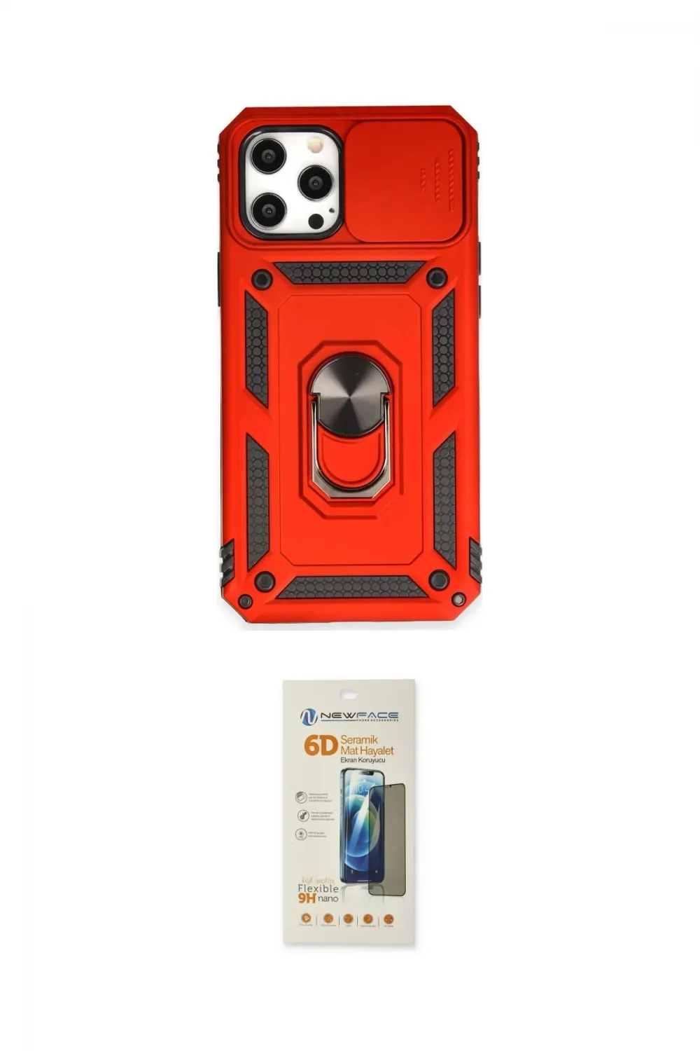 ieg™ iPhone 12 Pro Max Kılıf Ahenk Klasik - Siyah 6D Mat Seramik Hayalet Nano Ekran Koruyucu