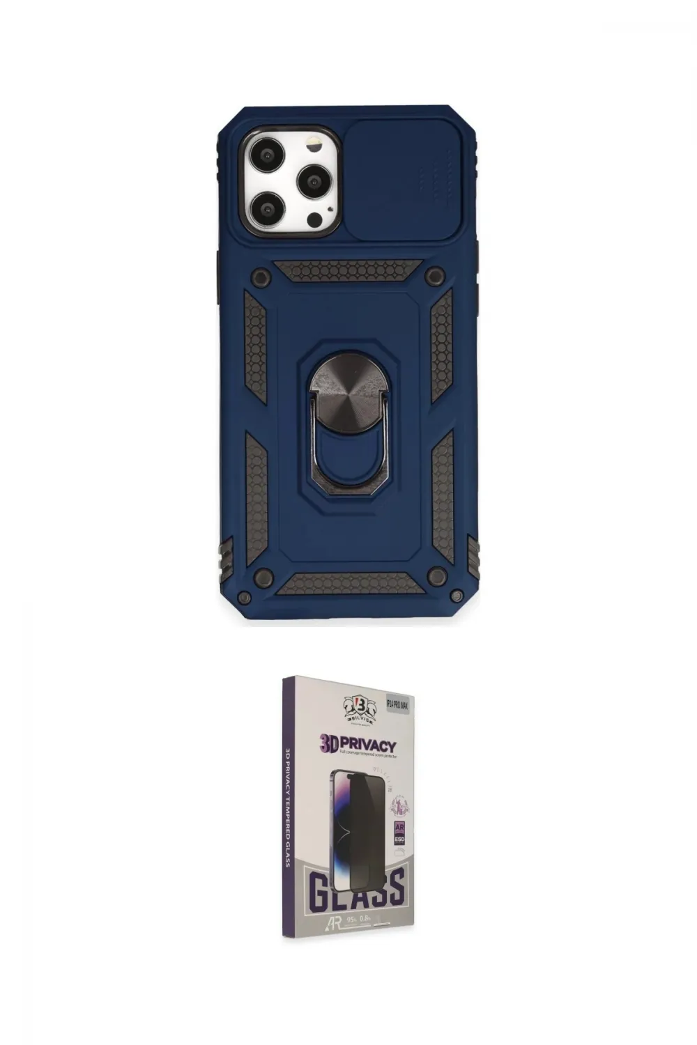 ieg™ iPhone 12 Pro Max Kılıf Ahenk Klasik - Siyah Bilvis Hayalet Cam Ekran Koruyucu