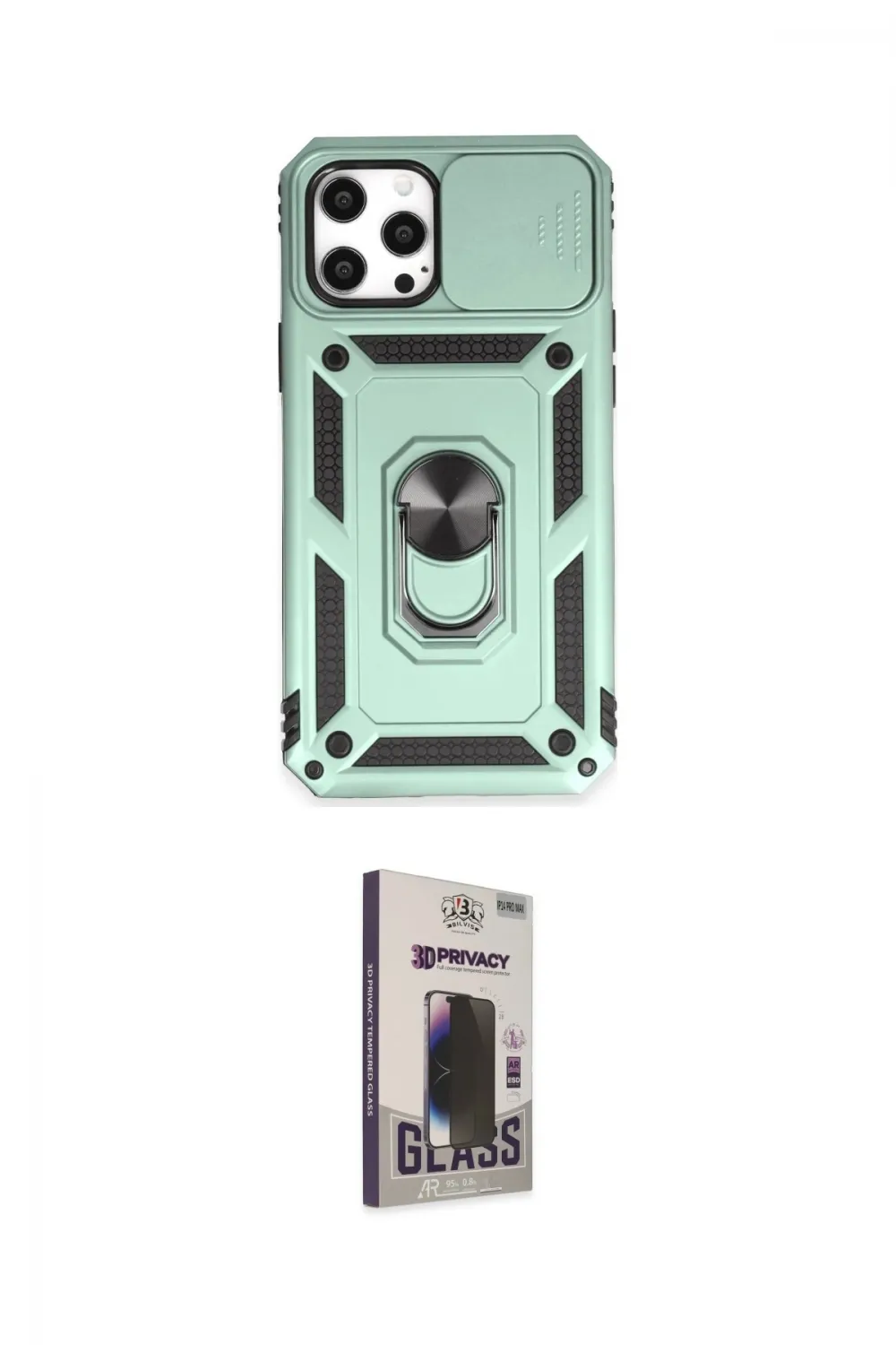 ieg™ iPhone 12 Pro Max Kılıf Ahenk Klasik - Siyah Bilvis Hayalet Cam Ekran Koruyucu