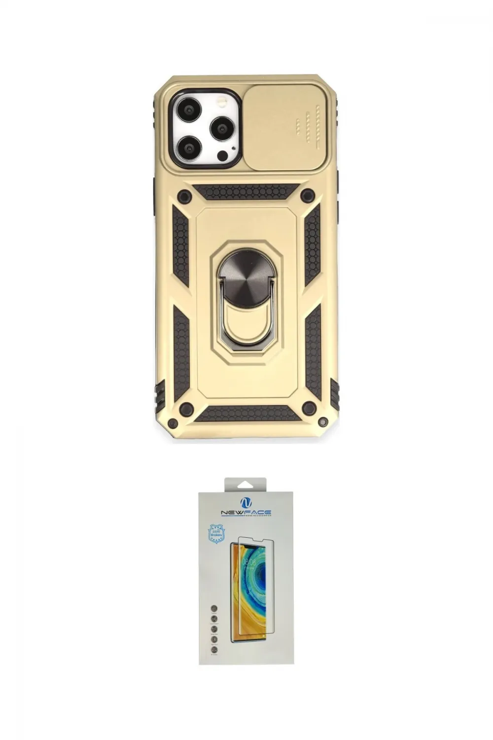 ieg™ iPhone 12 Pro Max Kılıf Ahenk Klasik - Siyah Polymer Nano Ekran Koruyucu