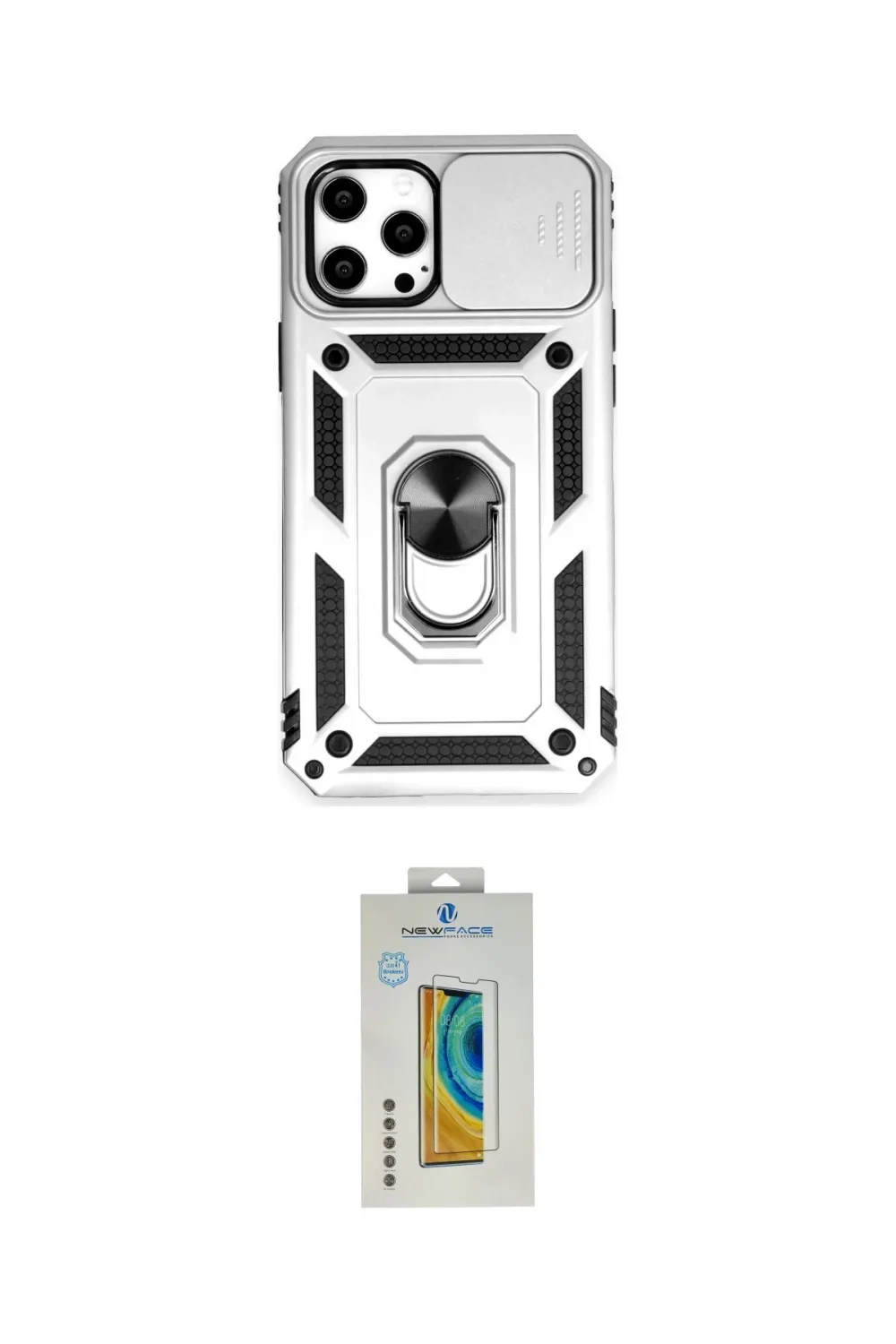 ieg™ iPhone 12 Pro Max Kılıf Ahenk Klasik - Siyah Polymer Nano Ekran Koruyucu