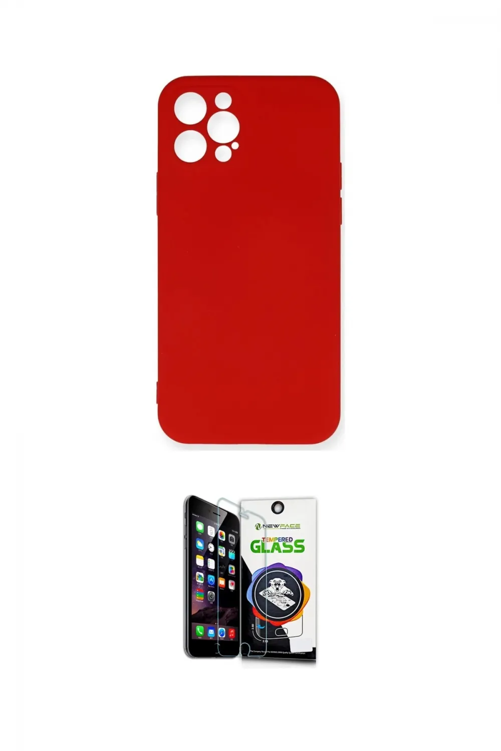 ieg™ iPhone 12 Pro Max Kılıf Ahenk Serisi - Şeffaf Temperli Cam Ekran Koruyucu