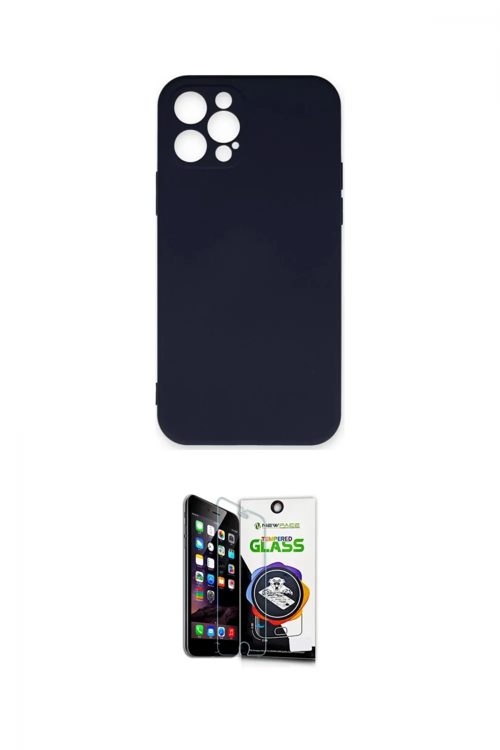 ieg™ iPhone 12 Pro Max Kılıf Ahenk Serisi - Şeffaf Temperli Cam Ekran Koruyucu