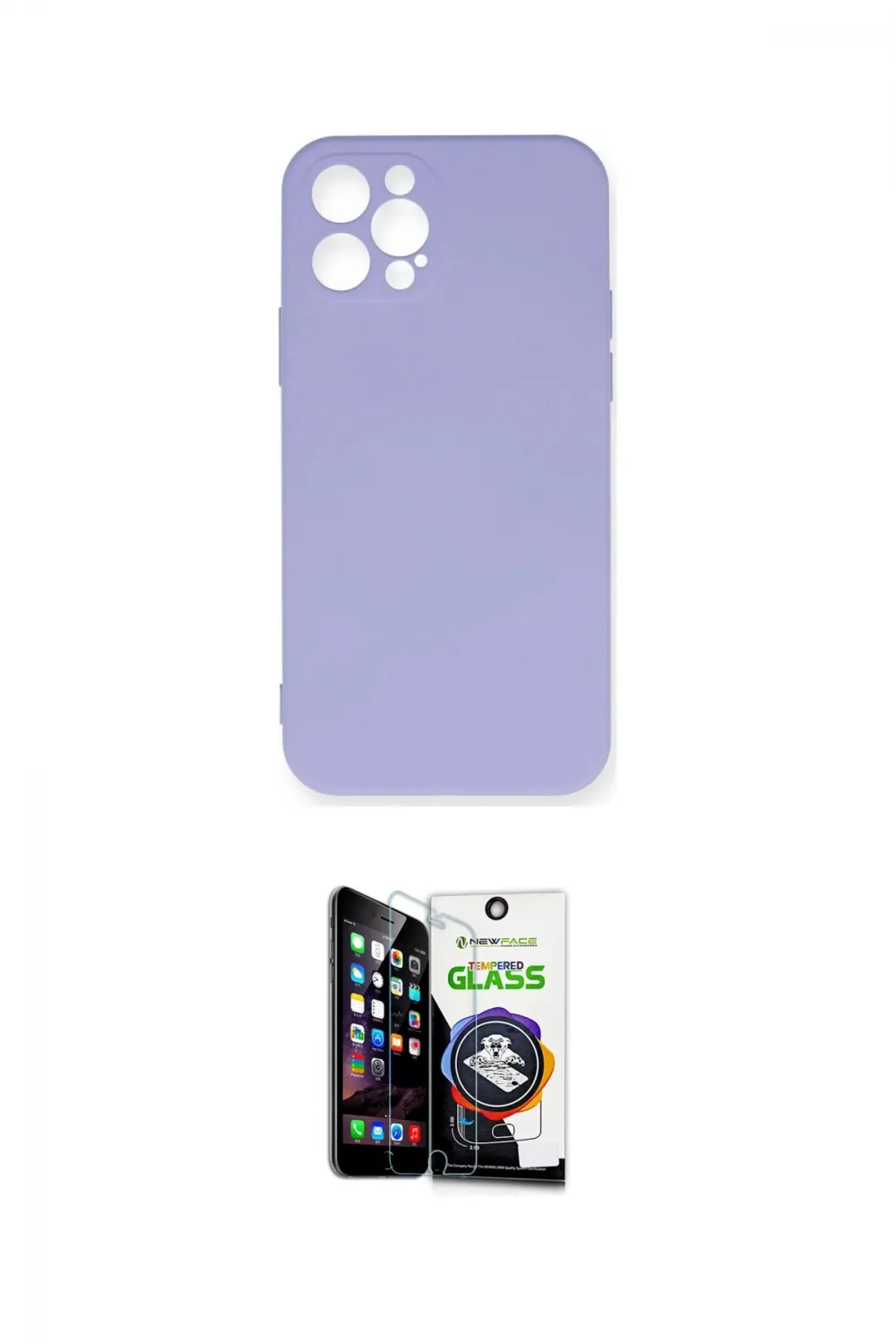 ieg™ iPhone 12 Pro Max Kılıf Ahenk Serisi - Şeffaf Temperli Cam Ekran Koruyucu