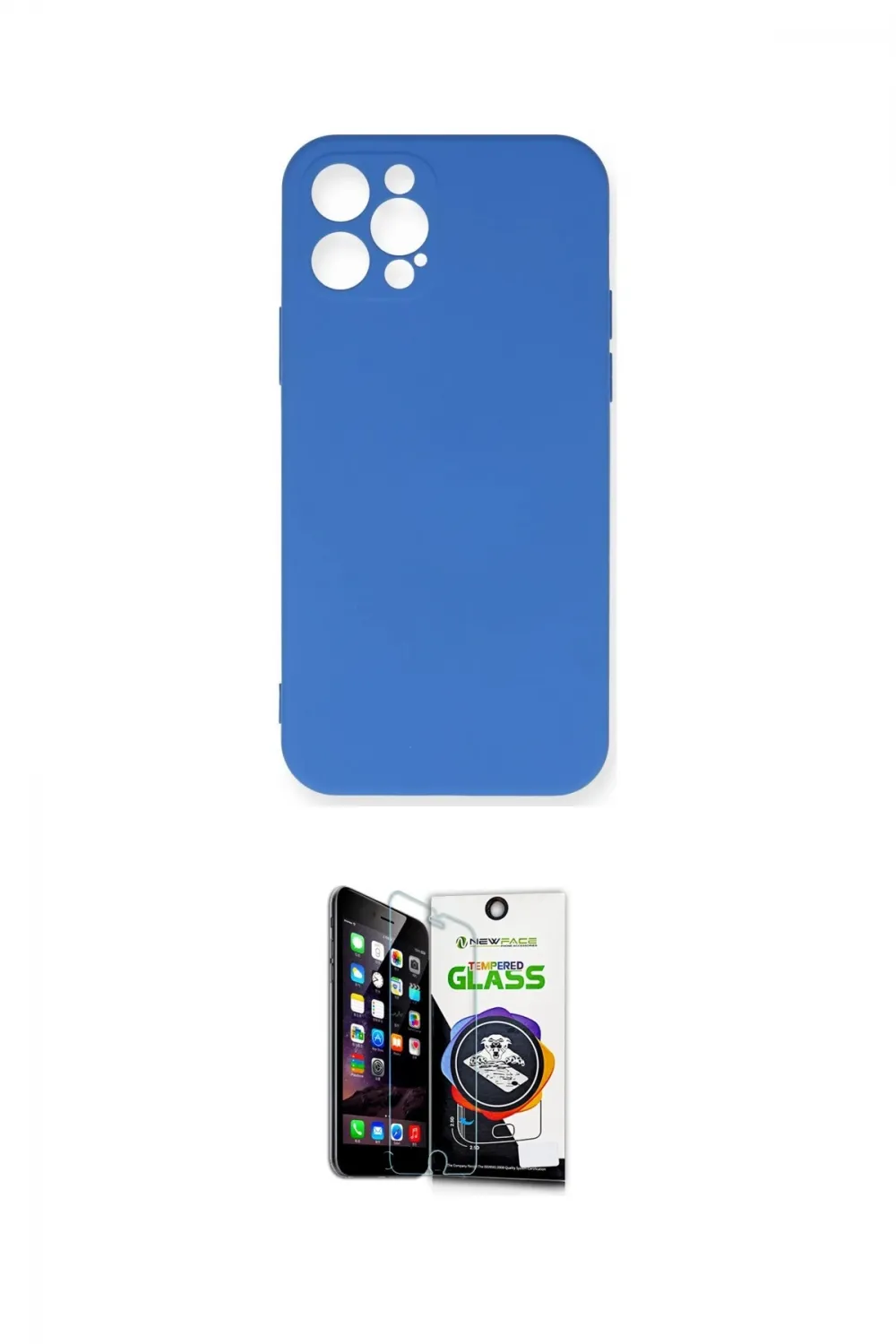 ieg™ iPhone 12 Pro Max Kılıf Ahenk Serisi - Şeffaf Temperli Cam Ekran Koruyucu