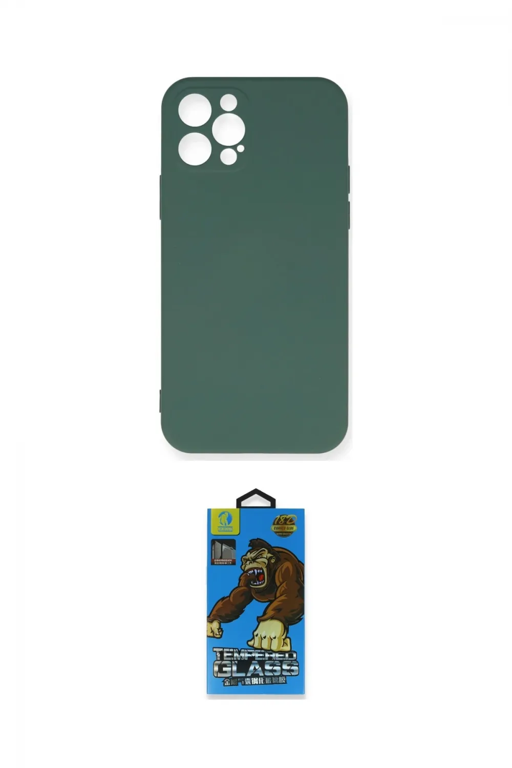 ieg™ iPhone 12 Pro Max Kılıf Ahenk Serisi - Siyah 18D Cam Ekran Koruyucu