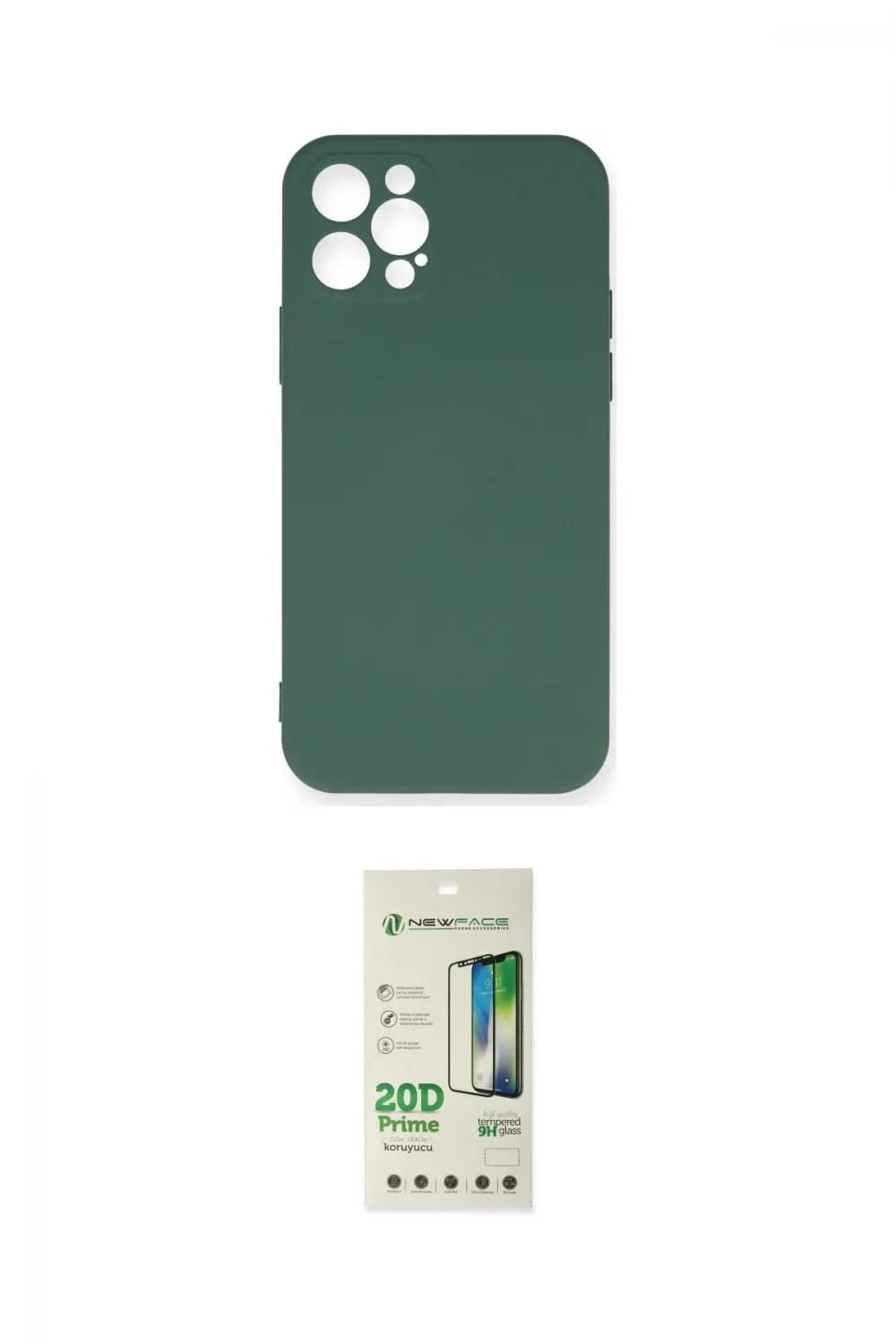 ieg™ iPhone 12 Pro Max Kılıf Ahenk Serisi - Siyah 20D Premium Cam Ekran Koruyucu