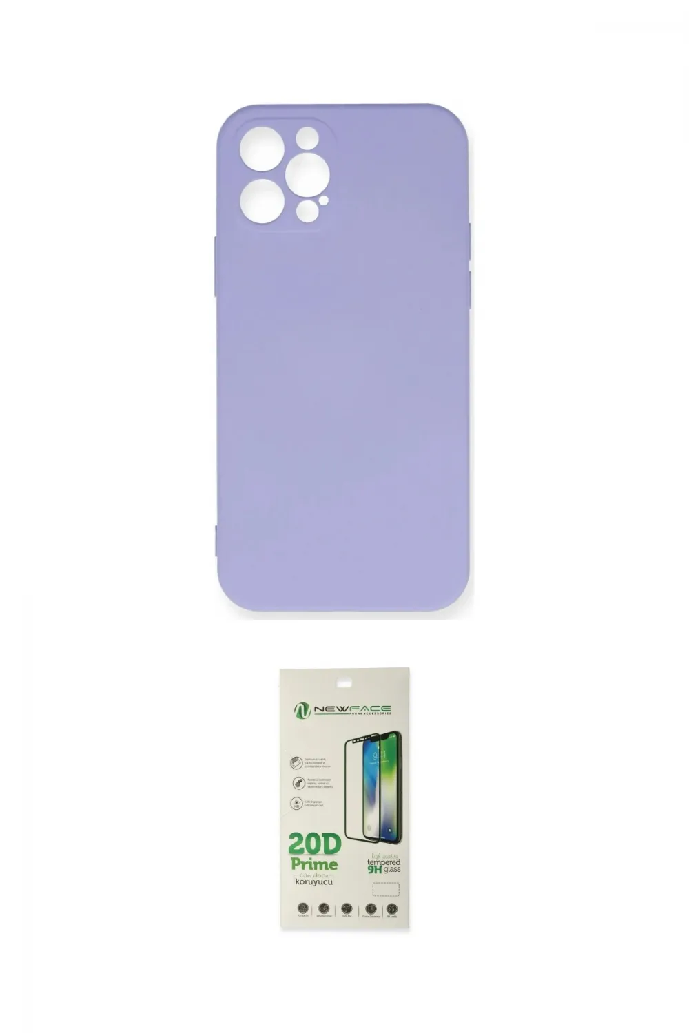 ieg™ iPhone 12 Pro Max Kılıf Ahenk Serisi - Siyah 20D Premium Cam Ekran Koruyucu