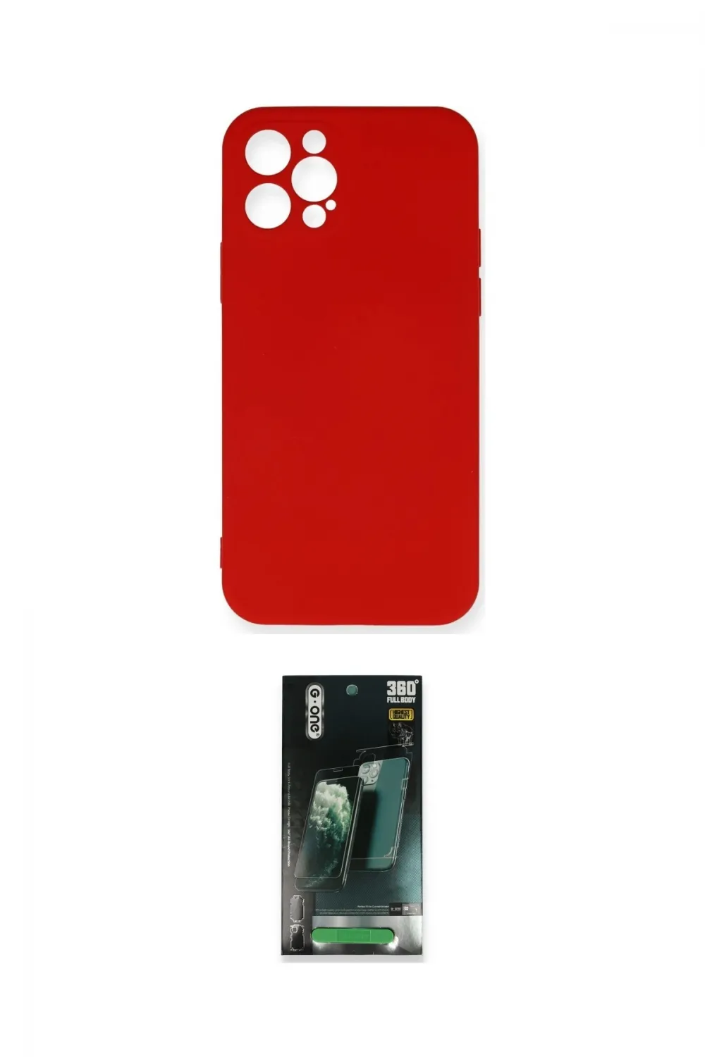 ieg™ iPhone 12 Pro Max Kılıf Ahenk Serisi - Siyah 360 Mat Full Body Arka Koruyucu
