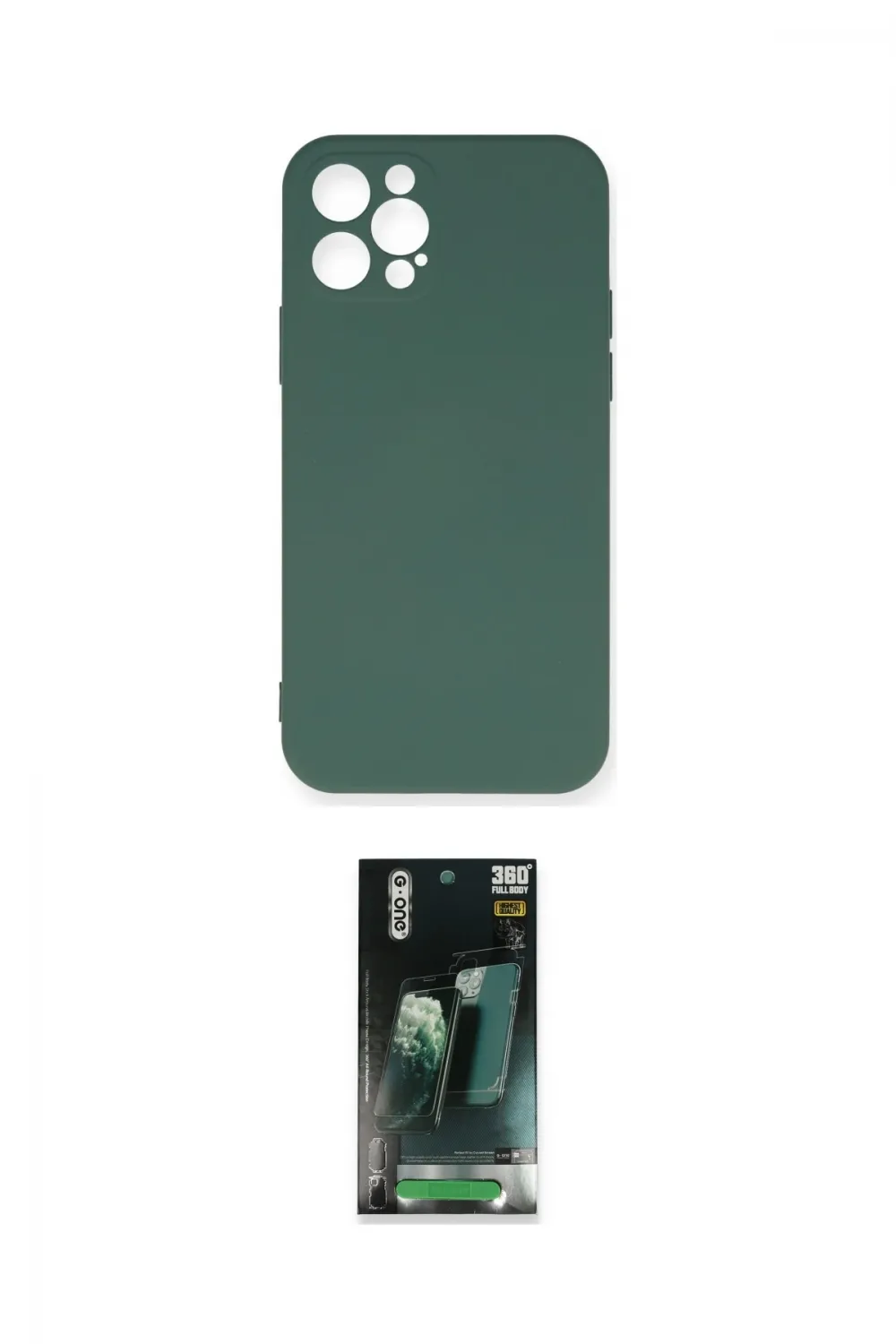 ieg™ iPhone 12 Pro Max Kılıf Ahenk Serisi - Siyah 360 Mat Full Body Arka Koruyucu