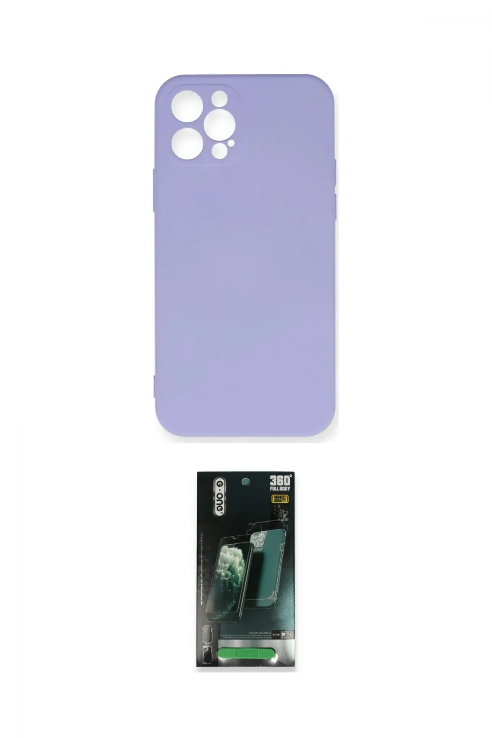 ieg™ iPhone 12 Pro Max Kılıf Ahenk Serisi - Siyah 360 Mat Full Body Arka Koruyucu