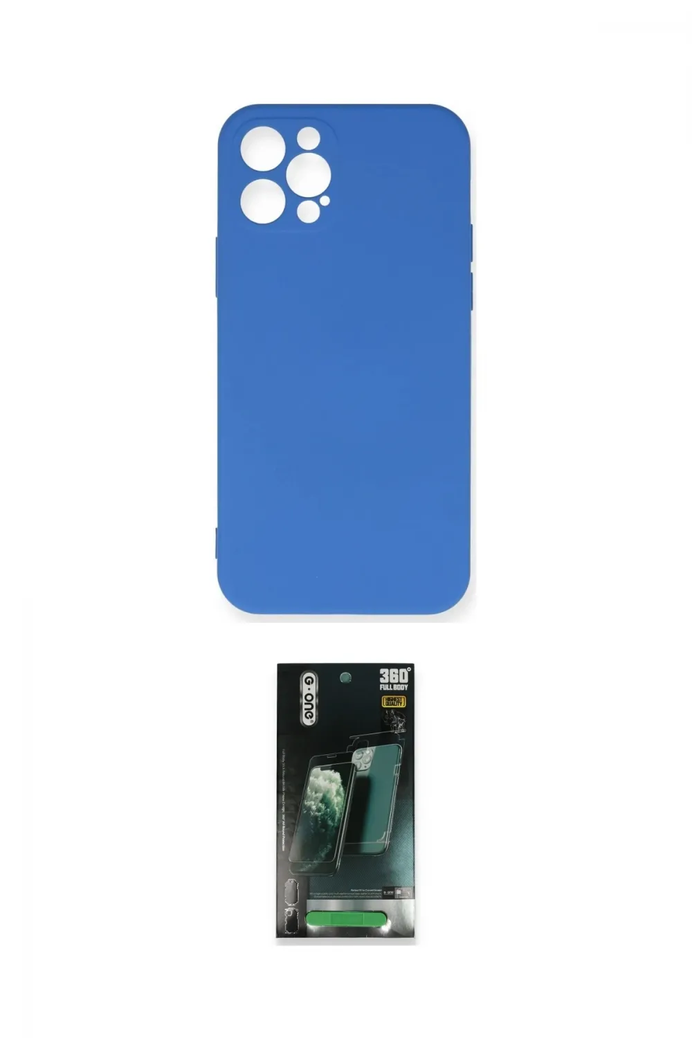 ieg™ iPhone 12 Pro Max Kılıf Ahenk Serisi - Siyah 360 Mat Full Body Arka Koruyucu
