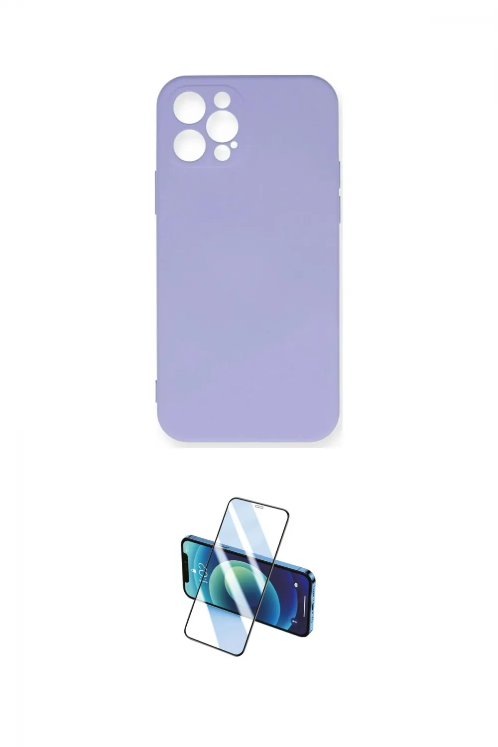 ieg™ iPhone 12 Pro Max Kılıf Ahenk Serisi - Siyah 3D Antistatik Seramik Nano Ekran Koruyucu