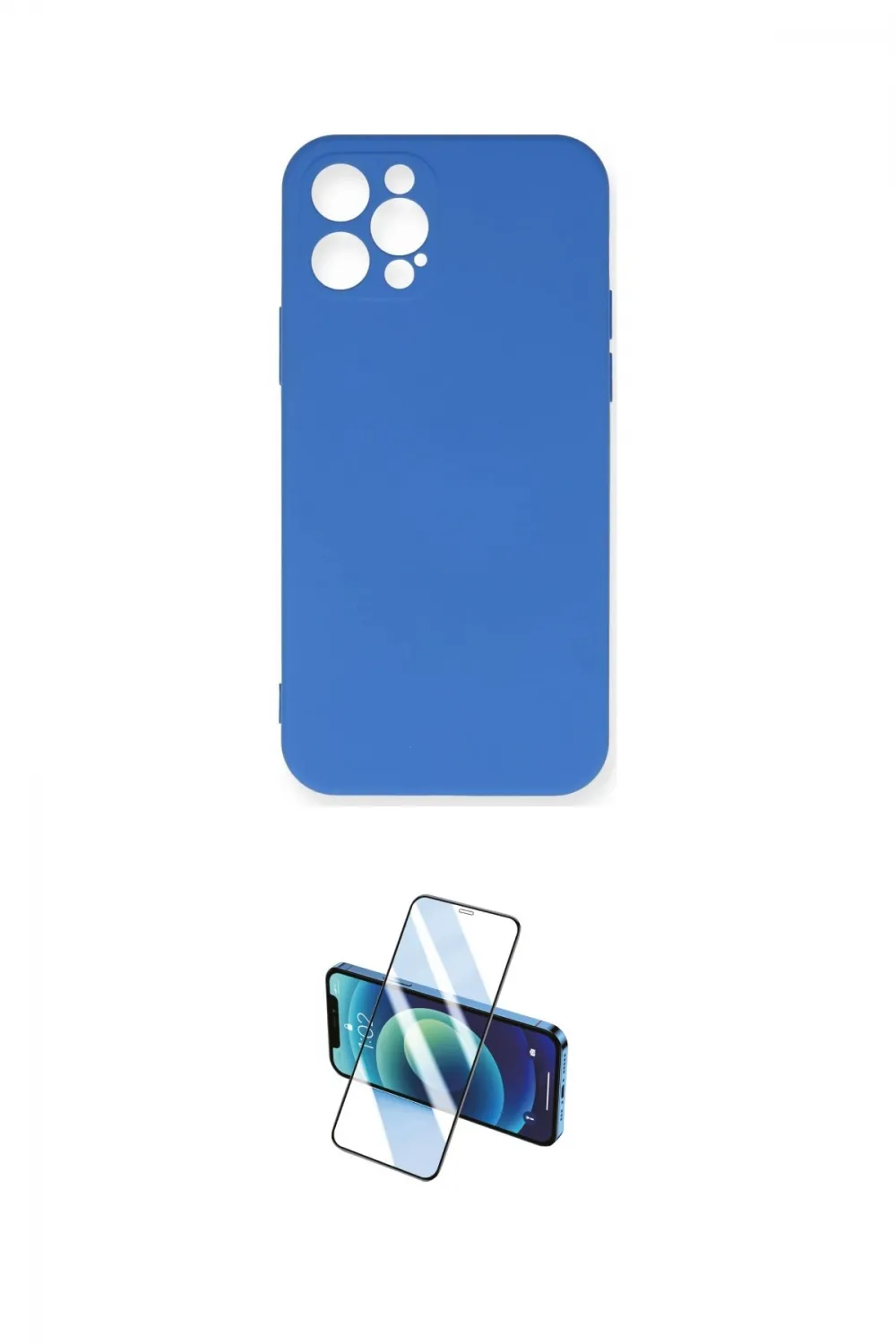 ieg™ iPhone 12 Pro Max Kılıf Ahenk Serisi - Siyah 3D Antistatik Seramik Nano Ekran Koruyucu