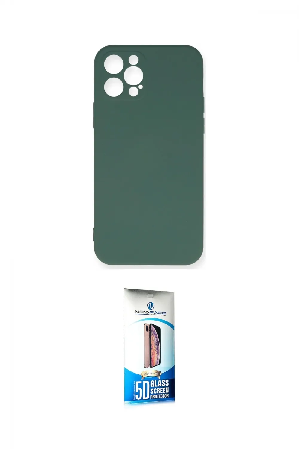 ieg™ iPhone 12 Pro Max Kılıf Ahenk Serisi - Siyah 5D Eko Cam Ekran Koruyucu