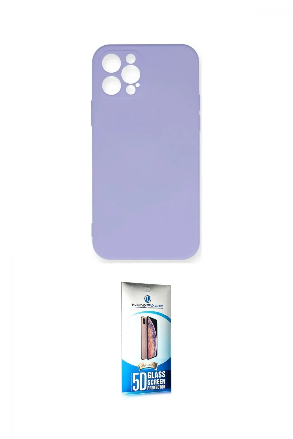 ieg™ iPhone 12 Pro Max Kılıf Ahenk Serisi - Siyah 5D Eko Cam Ekran Koruyucu