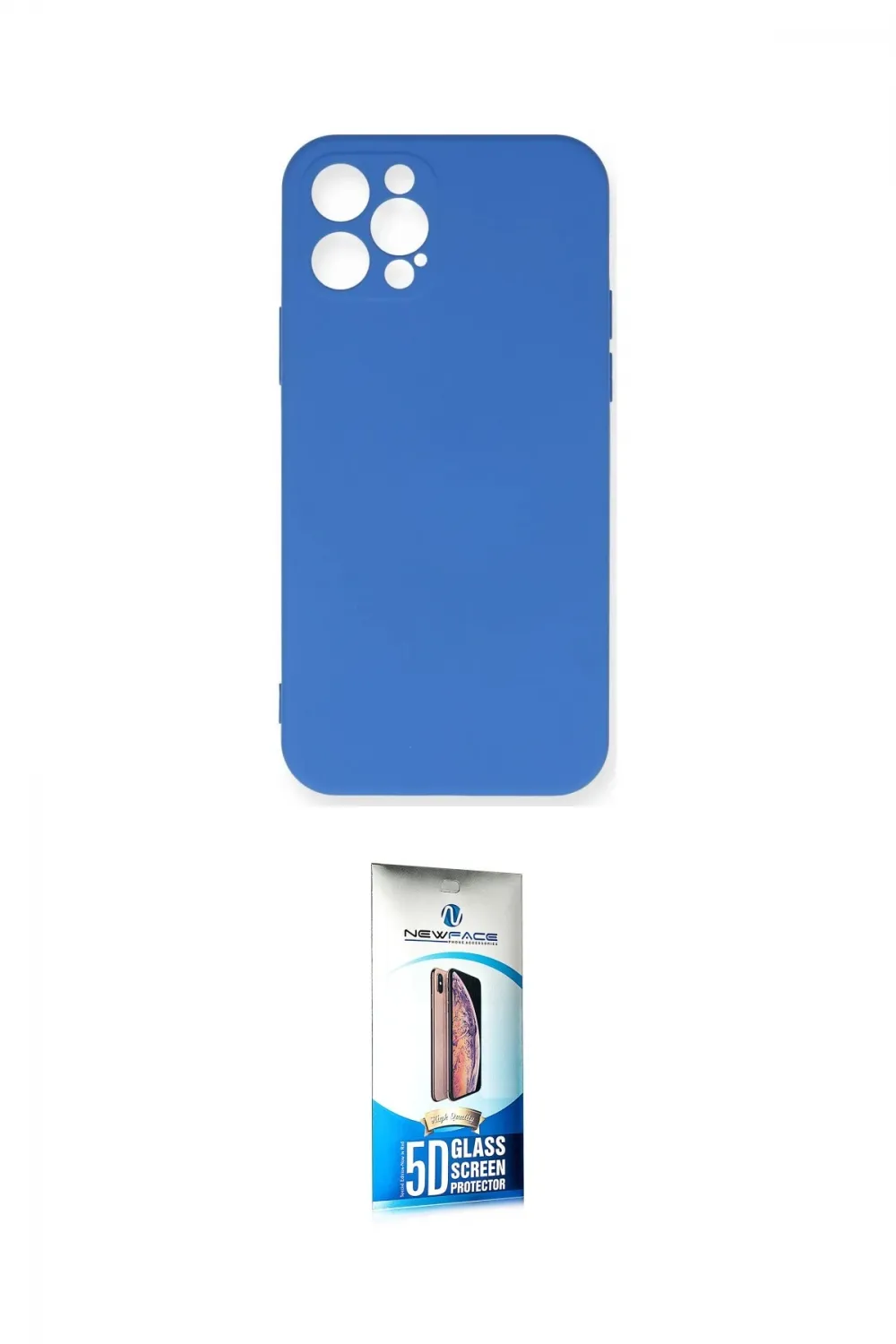 ieg™ iPhone 12 Pro Max Kılıf Ahenk Serisi - Siyah 5D Eko Cam Ekran Koruyucu