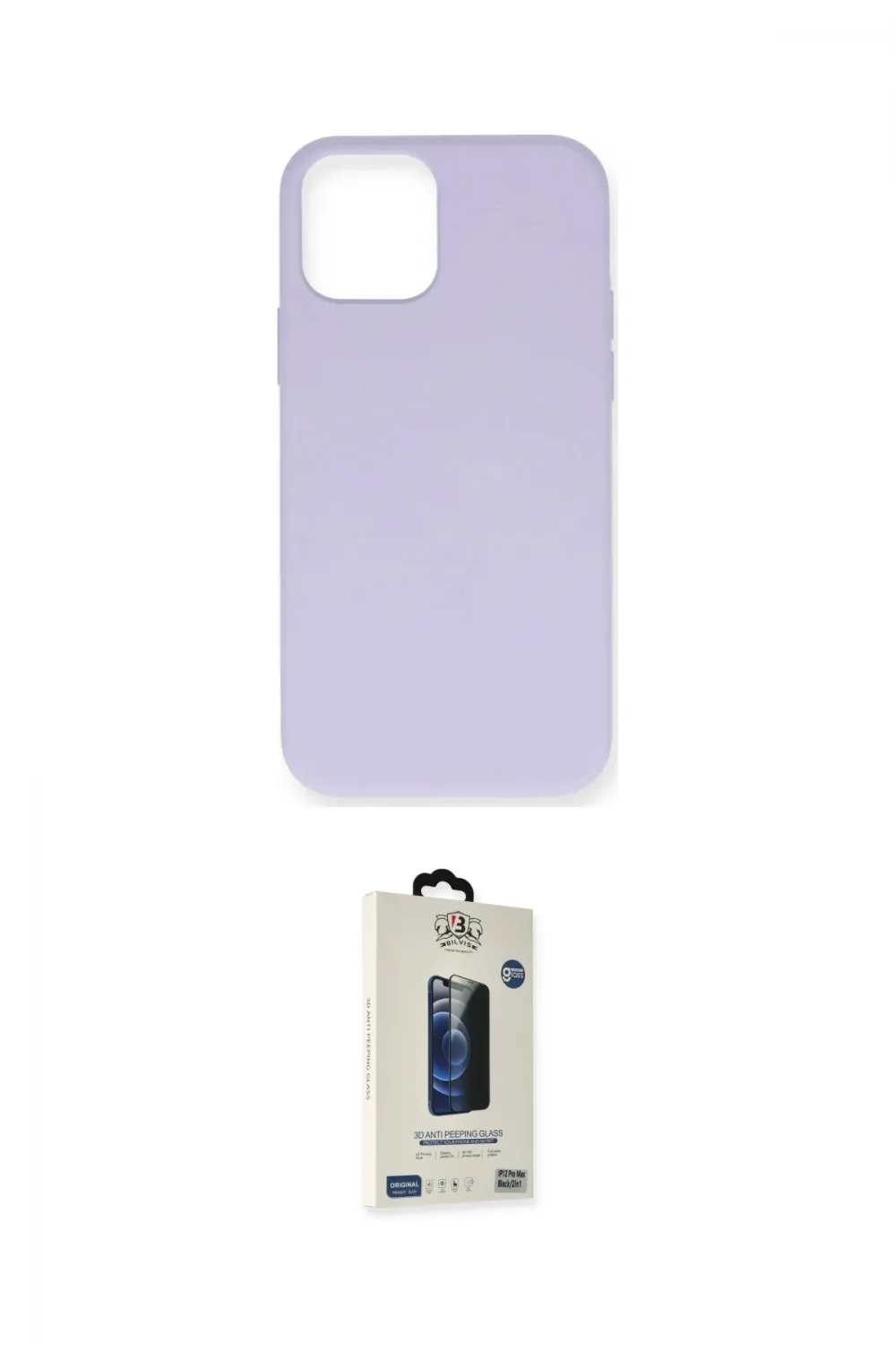 ieg™ iPhone 12 Pro Max Kılıf Ahenk Serisi - Siyah Bilvis Hayalet Cam Ekran Koruyucu