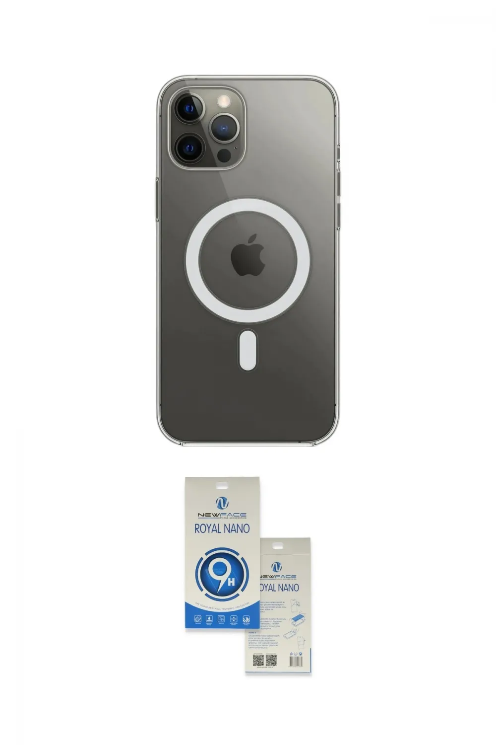 ieg™ iPhone 12 Pro Max Kılıf Ahenk Yansıma Prime - Şeffaf Royal Nano Ekran Koruyucu