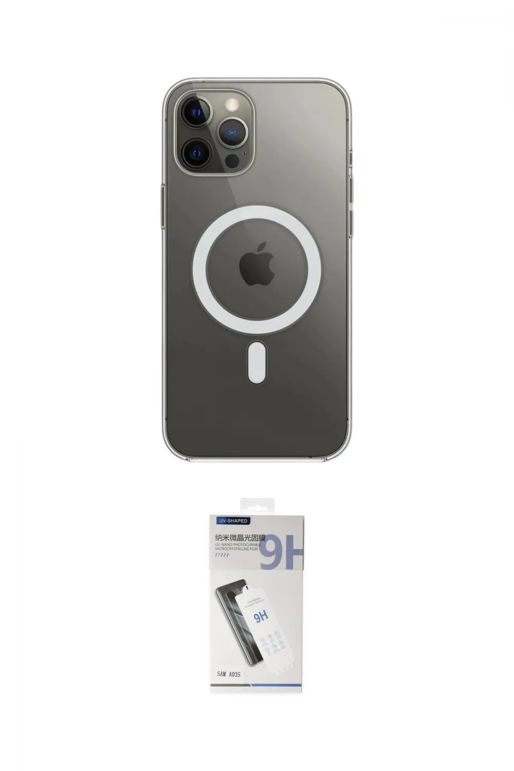 ieg™ iPhone 12 Pro Max Kılıf Ahenk Yansıma Prime - Şeffaf Uv Polymer Nano Ekran Koruyucu