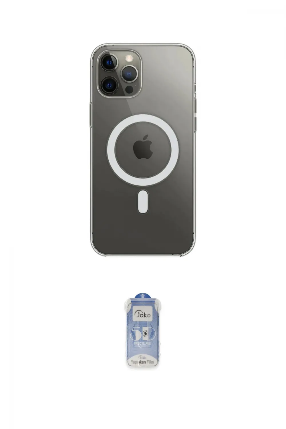 ieg™ iPhone 12 Pro Max Kılıf Ahenk Yansıma Prime - Siyah Joko Magic 5D Cam