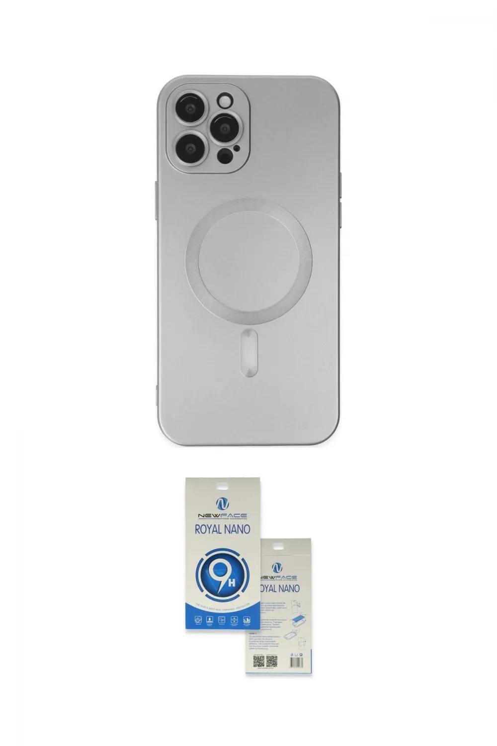 ieg™ iPhone 12 Pro Max Kılıf Akış Minimal Özel Seri - Şeffaf Royal Nano Ekran Koruyucu
