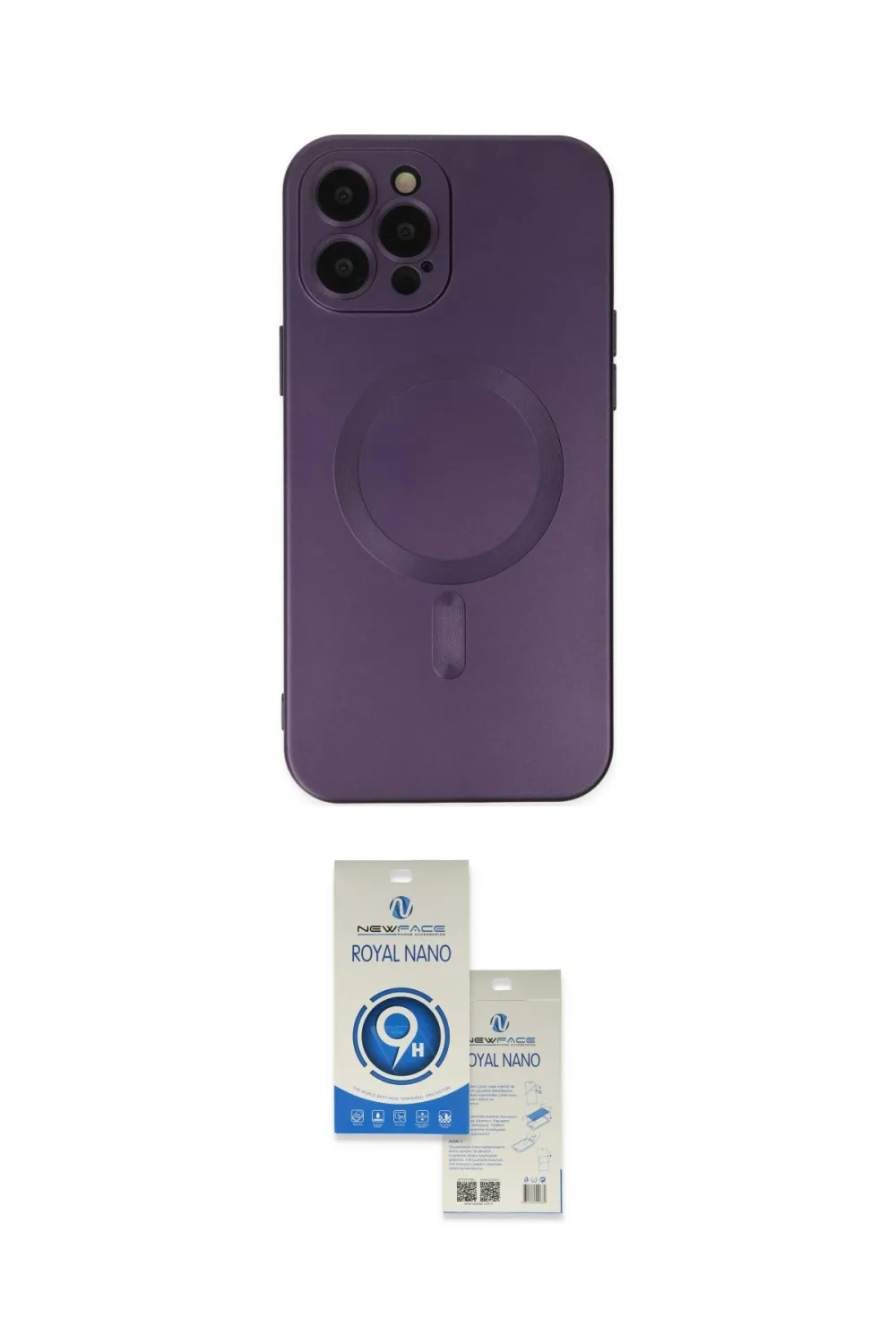 ieg™ iPhone 12 Pro Max Kılıf Akış Minimal Özel Seri - Şeffaf Royal Nano Ekran Koruyucu