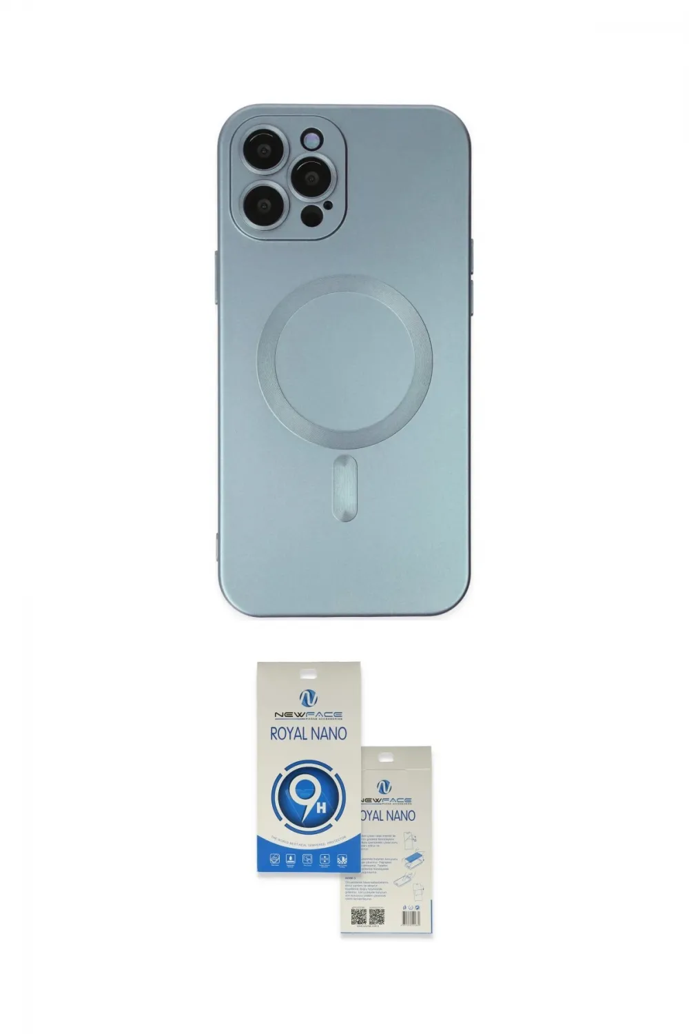 ieg™ iPhone 12 Pro Max Kılıf Akış Minimal Özel Seri - Şeffaf Royal Nano Ekran Koruyucu