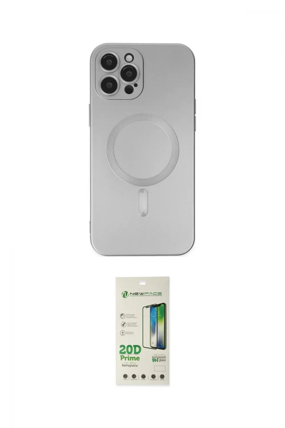 ieg™ iPhone 12 Pro Max Kılıf Akış Minimal Özel Seri - Siyah 20D Premium Cam Ekran Koruyucu