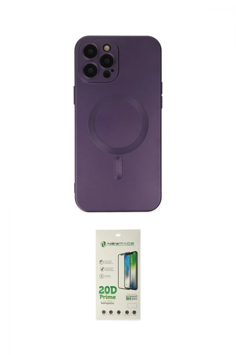 ieg™ iPhone 12 Pro Max Kılıf Akış Minimal Özel Seri - Siyah 20D Premium Cam Ekran Koruyucu