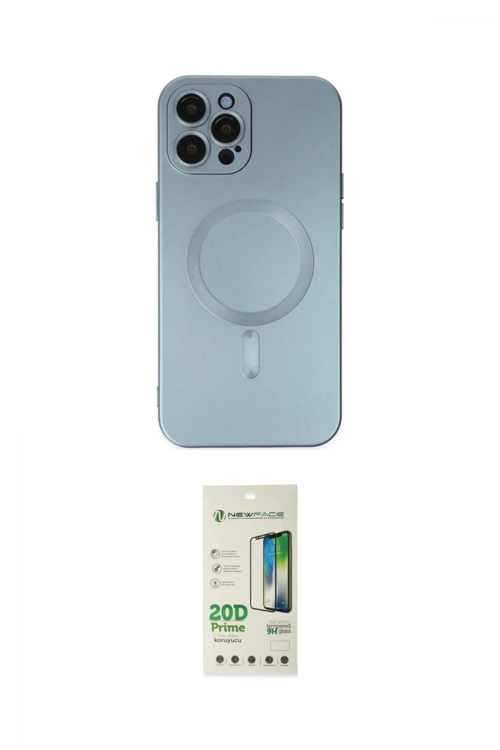 ieg™ iPhone 12 Pro Max Kılıf Akış Minimal Özel Seri - Siyah 20D Premium Cam Ekran Koruyucu