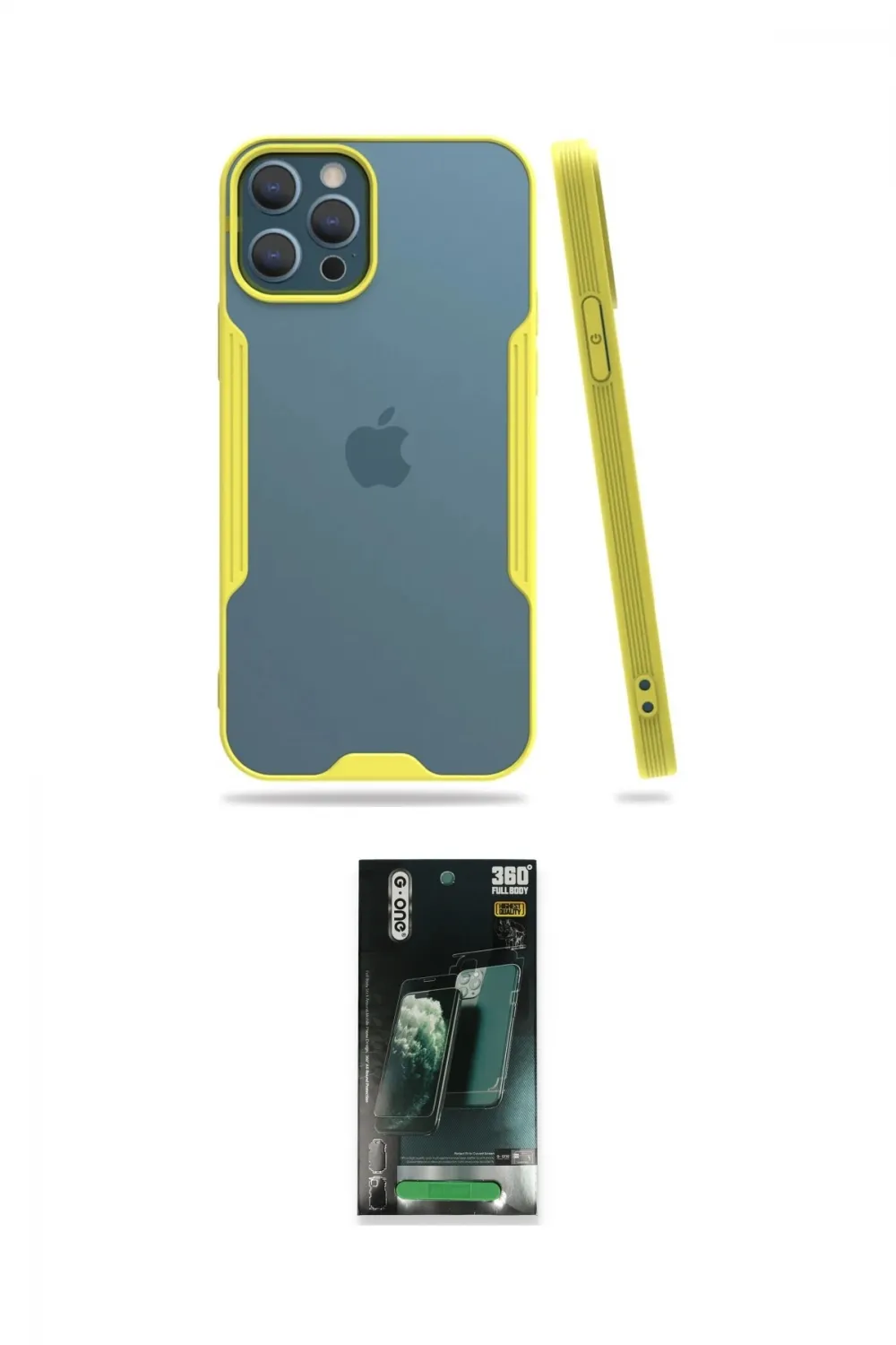 ieg™ iPhone 12 Pro Max Kılıf Atlas Asil Serisi - Şeffaf 360 Full Body Arka Koruyucu