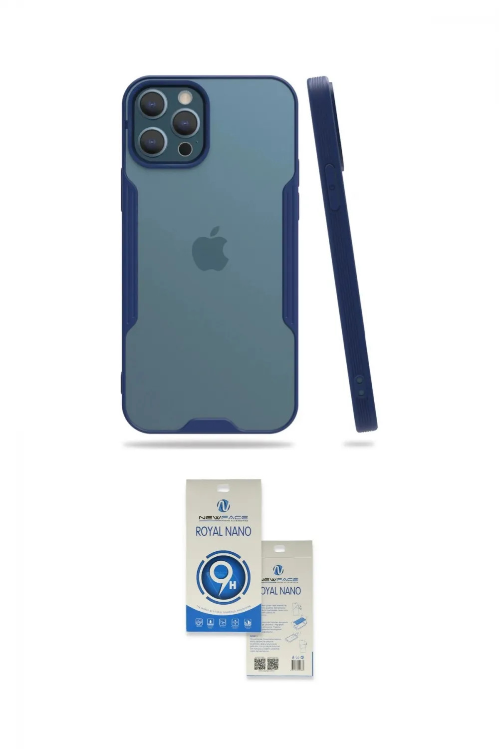 ieg™ iPhone 12 Pro Max Kılıf Atlas Asil Serisi - Şeffaf Royal Nano Ekran Koruyucu
