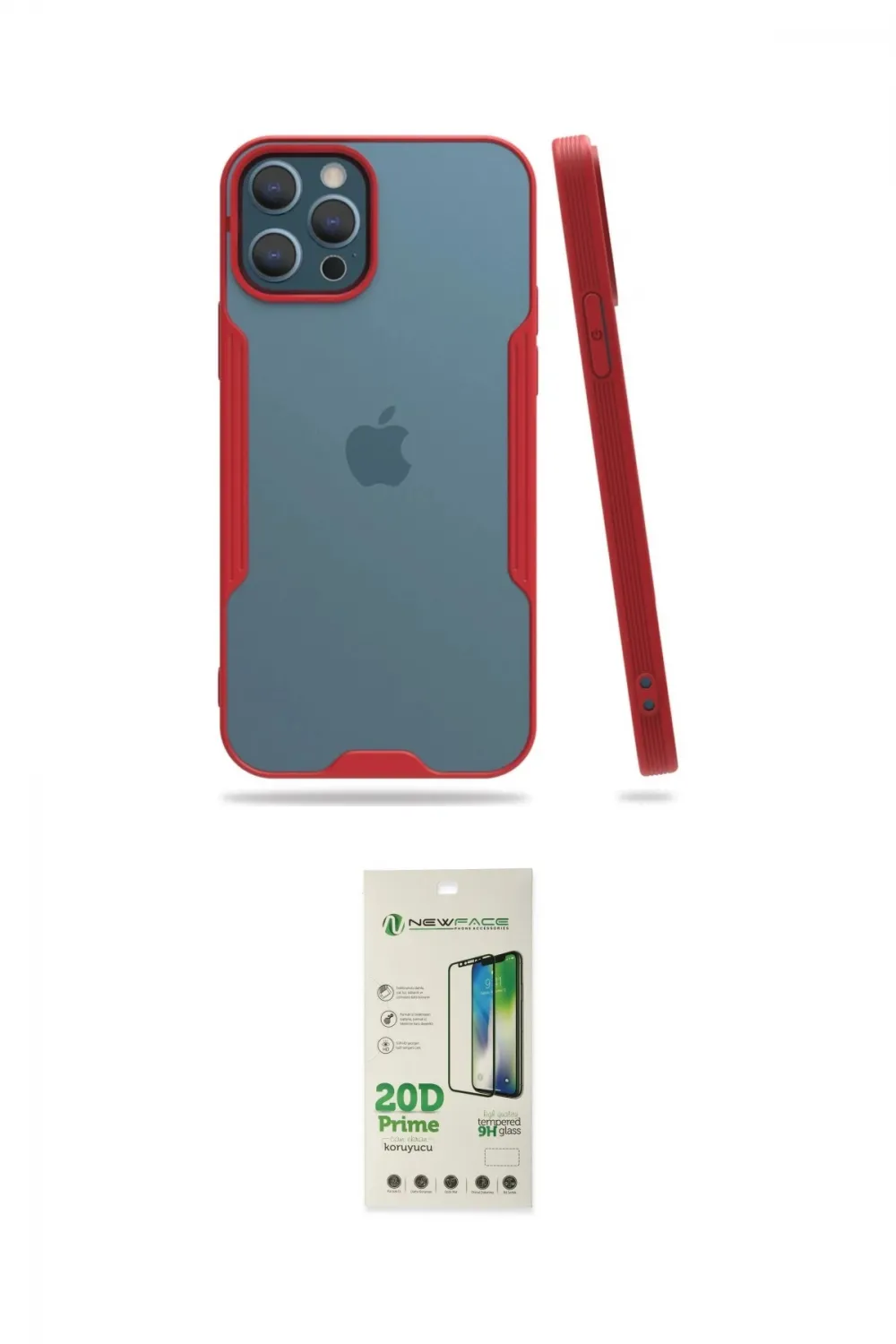 ieg™ iPhone 12 Pro Max Kılıf Atlas Asil Serisi - Siyah 20D Premium Cam Ekran Koruyucu