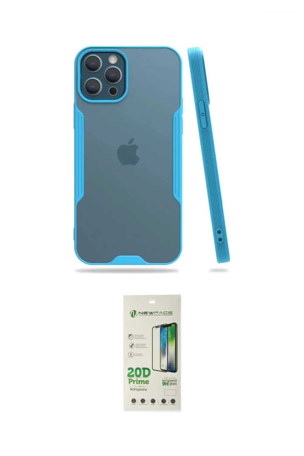 ieg™ iPhone 12 Pro Max Kılıf Atlas Asil Serisi - Siyah 20D Premium Cam Ekran Koruyucu