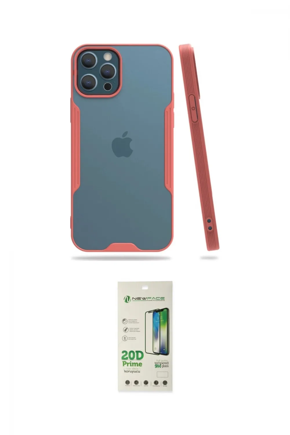 ieg™ iPhone 12 Pro Max Kılıf Atlas Asil Serisi - Siyah 20D Premium Cam Ekran Koruyucu