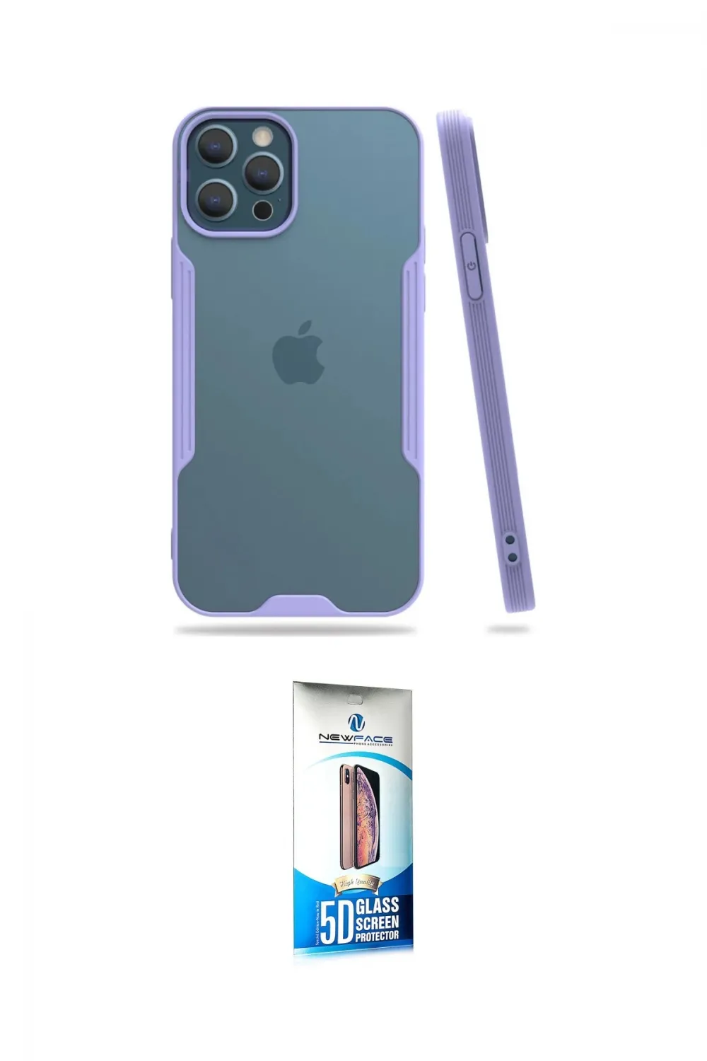 ieg™ iPhone 12 Pro Max Kılıf Atlas Asil Serisi - Siyah 5D Eko Cam Ekran Koruyucu