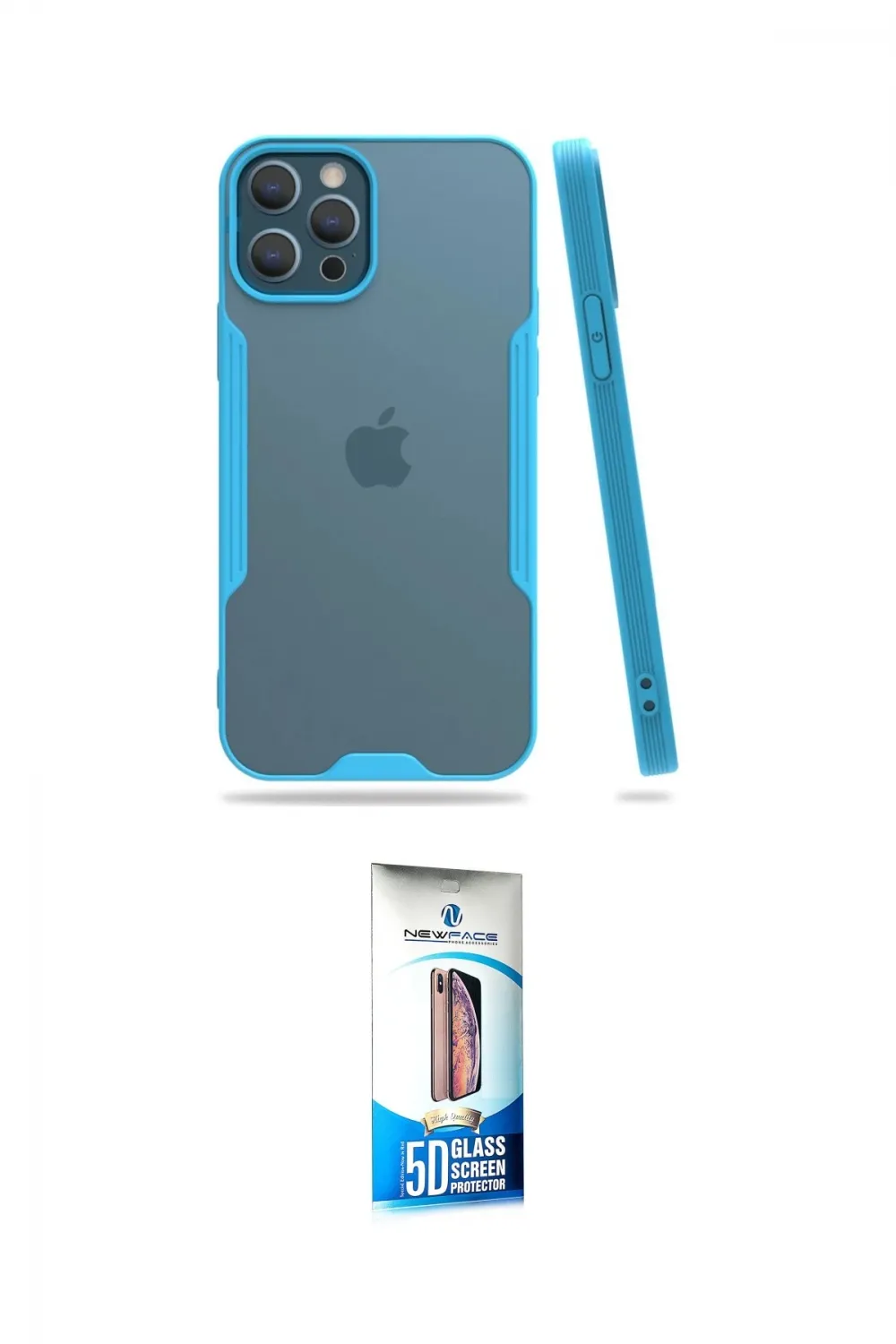 ieg™ iPhone 12 Pro Max Kılıf Atlas Asil Serisi - Siyah 5D Eko Cam Ekran Koruyucu