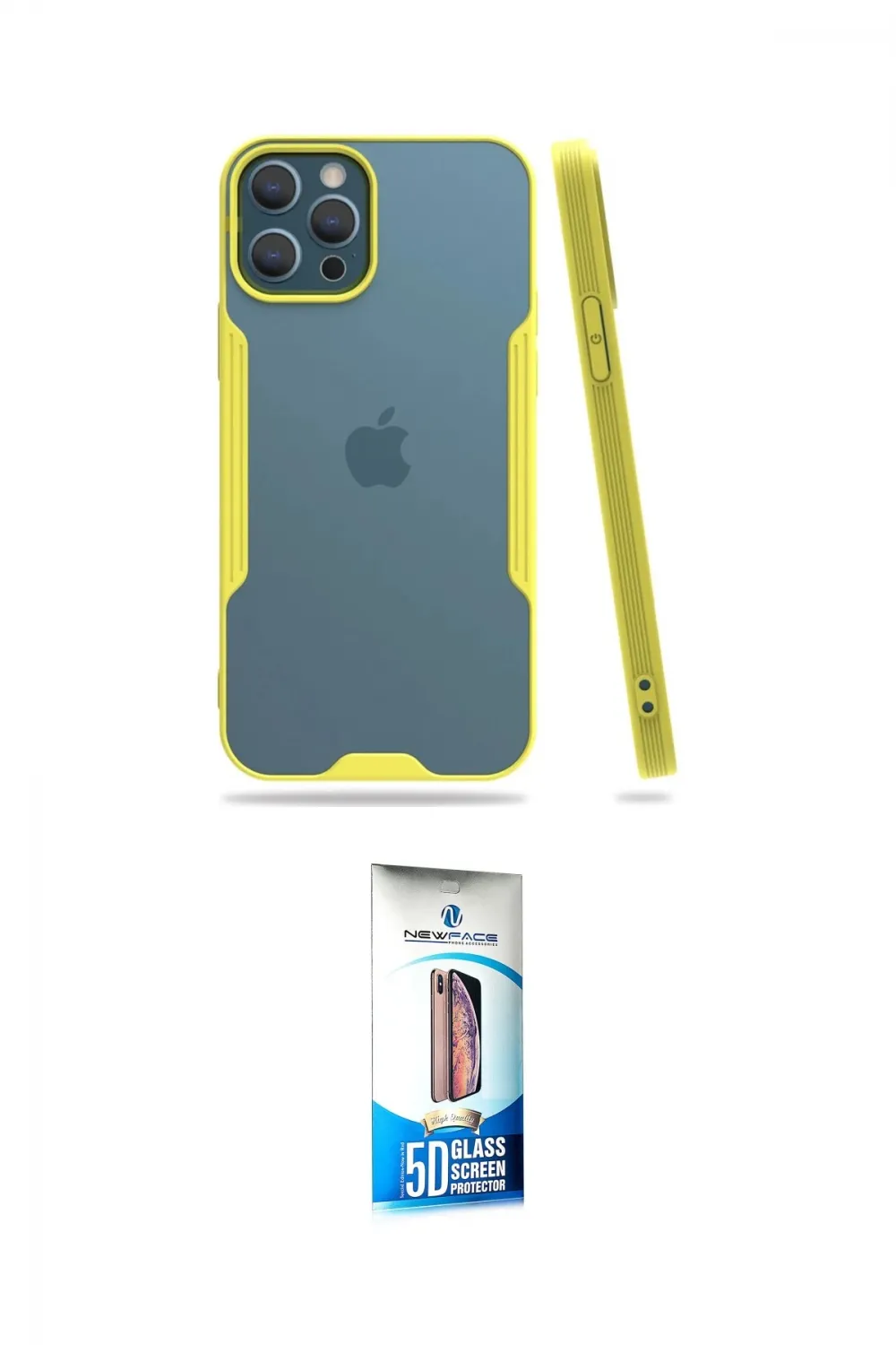 ieg™ iPhone 12 Pro Max Kılıf Atlas Asil Serisi - Siyah 5D Eko Cam Ekran Koruyucu