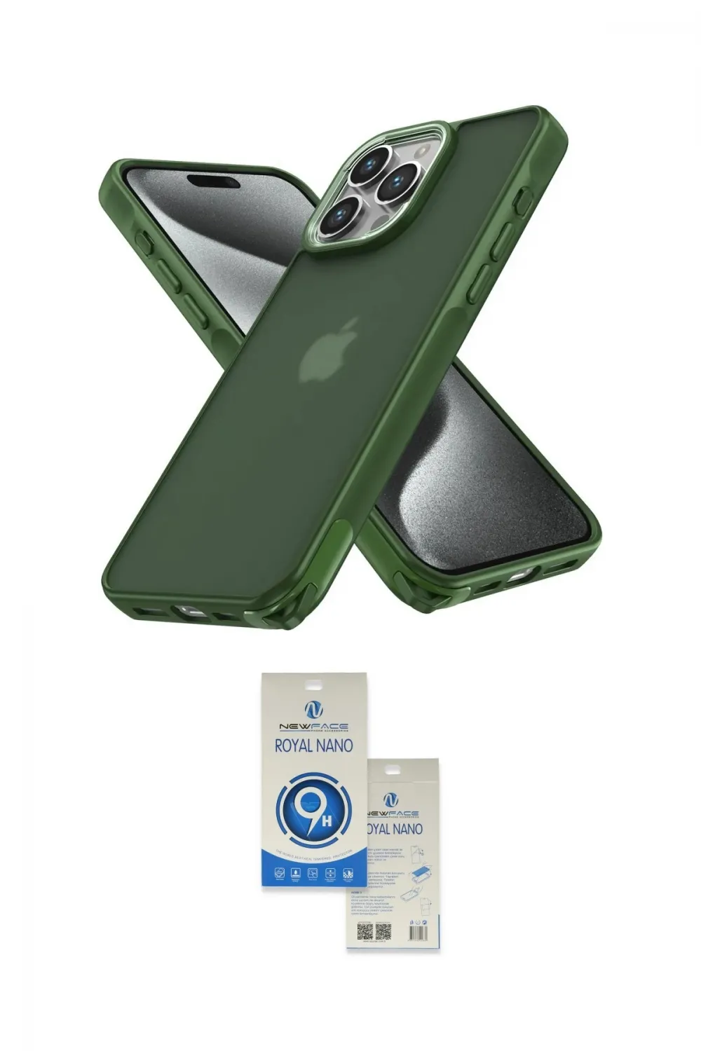 ieg™ iPhone 12 Pro Max Kılıf Atlas Form - Şeffaf Royal Nano Ekran Koruyucu