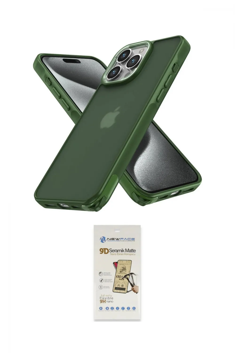 ieg™ iPhone 12 Pro Max Kılıf Atlas Form - Siyah Mat Seramik Nano Ekran Koruyucu