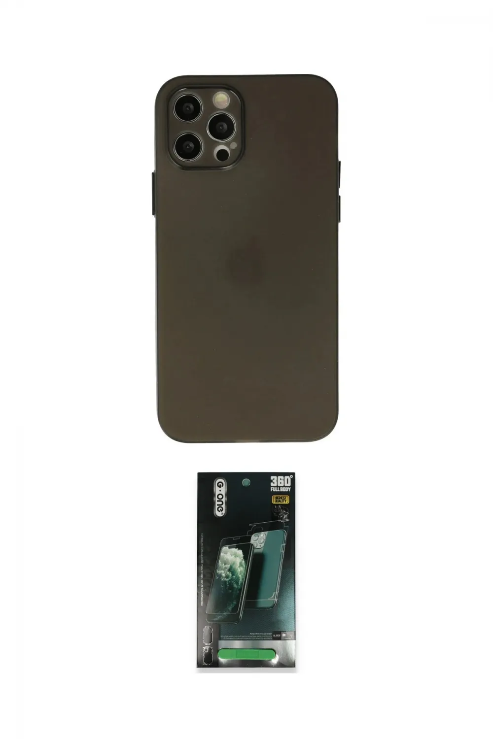 ieg™ iPhone 12 Pro Max Kılıf Atlas Minimal Prime - Şeffaf 360 Full Body Arka Koruyucu