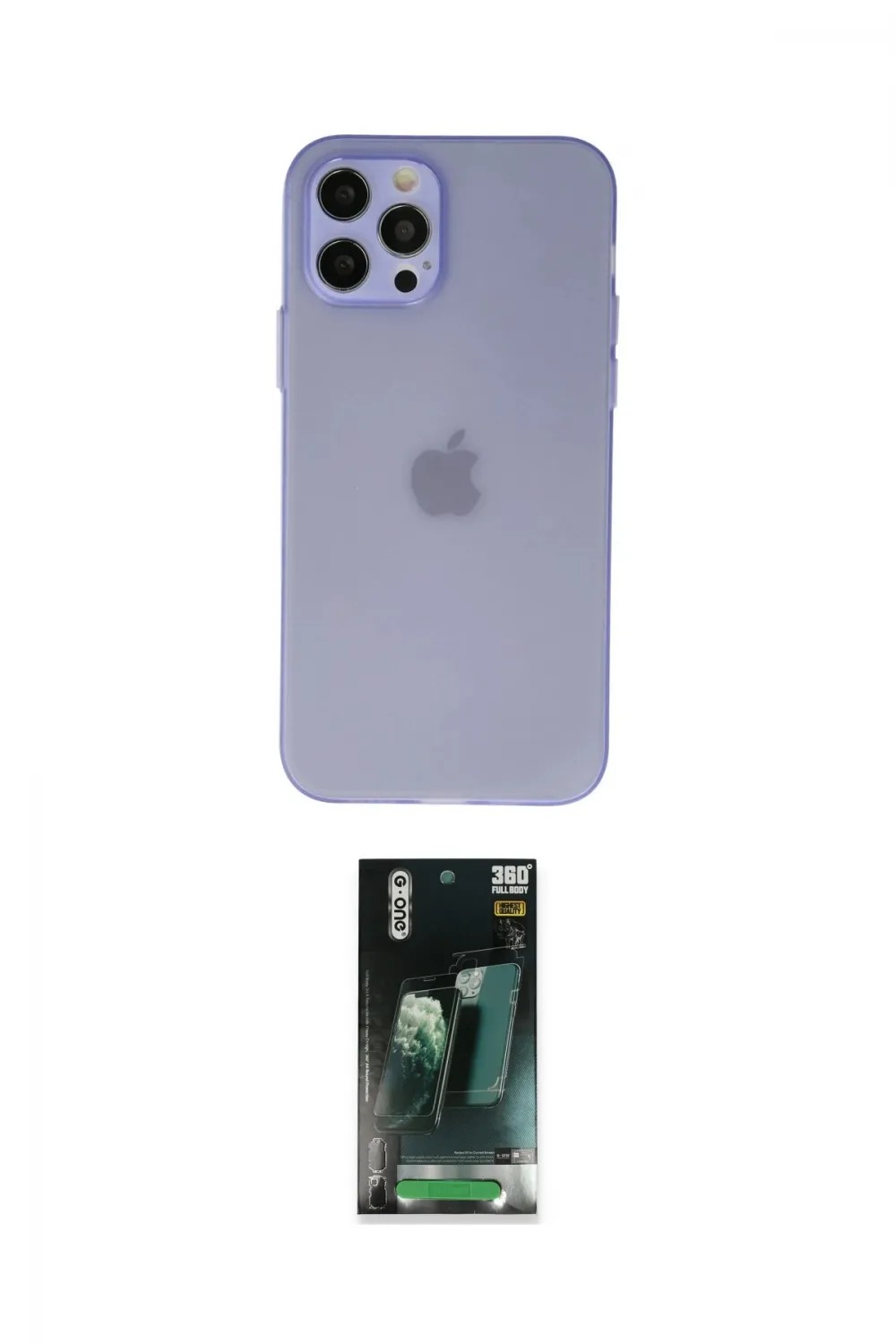 ieg™ iPhone 12 Pro Max Kılıf Atlas Minimal Prime - Şeffaf 360 Full Body Arka Koruyucu