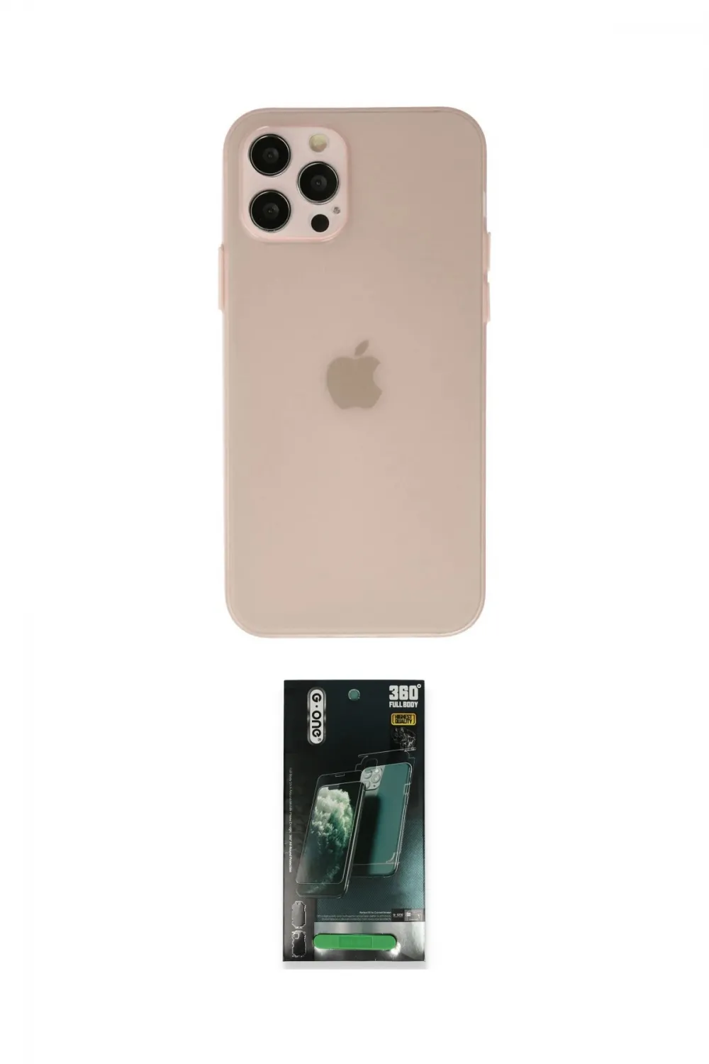 ieg™ iPhone 12 Pro Max Kılıf Atlas Minimal Prime - Şeffaf 360 Full Body Arka Koruyucu