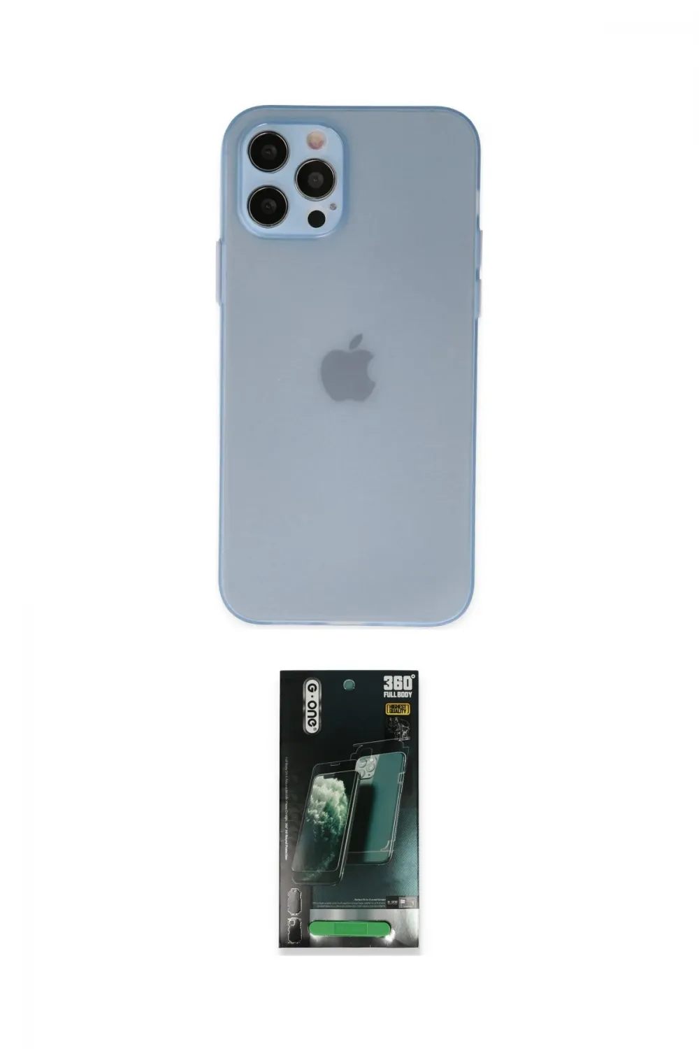 ieg™ iPhone 12 Pro Max Kılıf Atlas Minimal Prime - Şeffaf 360 Full Body Arka Koruyucu