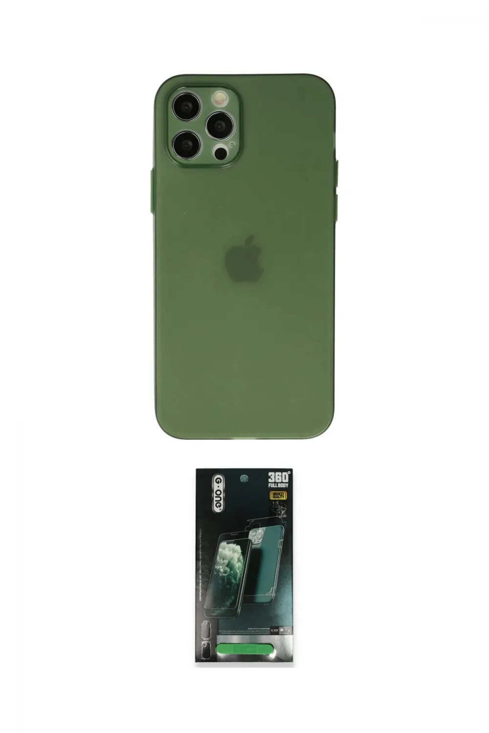 ieg™ iPhone 12 Pro Max Kılıf Atlas Minimal Prime - Şeffaf 360 Full Body Arka Koruyucu
